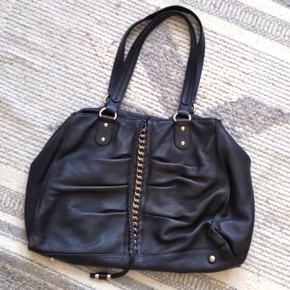 Bebe black leather purse